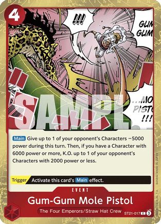 Gum-Gum Mole Pistol (ST21-017) - Foil Common - Starter Deck EX: Gear 5