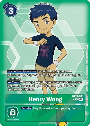 Henry Wong (Release Special Booster 2.5: Box Promotion Pack) (BT19-085) Foil Rare - Release Special Booster 2.5