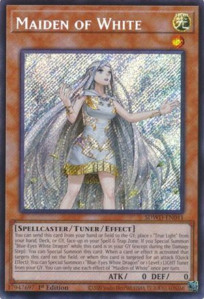Maiden of White (Secret Rare) (SDWD-EN041) - Secret Rare - Structure Deck: Blue-Eyes White Destiny