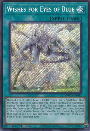 Wishes for Eyes of Blue (Secret Rare) (SDWD-EN042) - Secret Rare - Structure Deck: Blue-Eyes White Destiny
