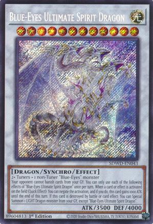 Blue-Eyes Ultimate Spirit Dragon (Secret Rare) (SDWD-EN043) - Secret Rare - 1st Edition - Structure Deck: Blue-Eyes White Destiny