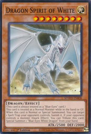 Dragon Spirit of White (SDWD-EN008) - Common - Structure Deck: Blue-Eyes White Destiny
