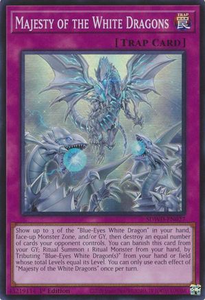 Majesty of the White Dragons (SDWD-EN027) - Super Rare - Structure Deck: Blue-Eyes White Destiny