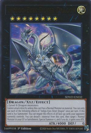 Indigo-Eyes Silver Dragon (SDWD-EN032) - Ultra Rare - Structure Deck: Blue-Eyes White Destiny