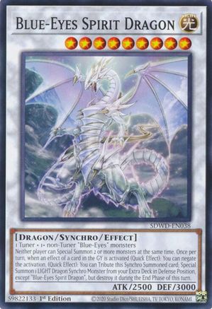 Blue-Eyes Spirit Dragon (SDWD-EN038) - Common - Structure Deck: Blue-Eyes White Destiny