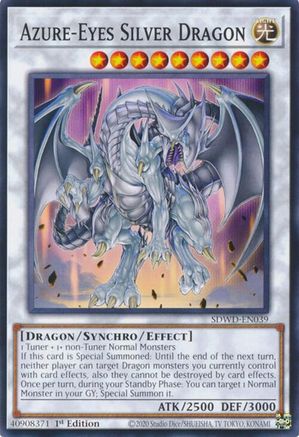 Azure-Eyes Silver Dragon (SDWD-EN039) - Common - Structure Deck: Blue-Eyes White Destiny