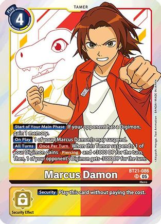 Marcus Damon (BT21-086) Foil Super Rare - World Convergence