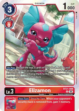 Elizamon (BT21-008) Foil Rare - World Convergence