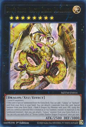 Divine Golden Shadow Dragon Dragluxion (MZTM-EN014) - Ultra Rare - Maze of the Master
