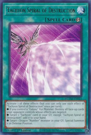 Tachyon Spiral of Destruction (MZTM-EN015) - Rare - Maze of the Master