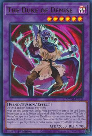 The Duke of Demise (MZTM-EN033) - Ultra Rare - 1st Edition - Maze of the Master