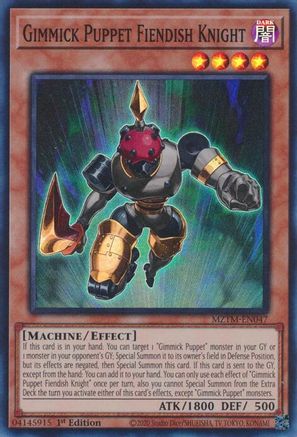 Gimmick Puppet Fiendish Knight (MZTM-EN047) - Super Rare - 1st Edition - Maze of the Master