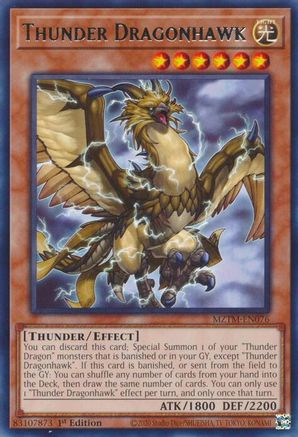 Thunder Dragonhawk (MZTM-EN076) - Rare - 1st Edition - Maze of the Master