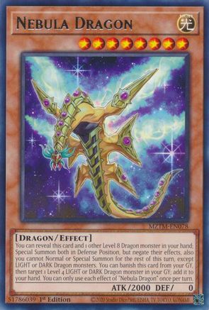 Nebula Dragon (MZTM-EN078) - Rare - 1st Edition - Maze of the Master