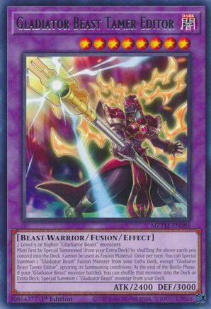 Gladiator Beast Tamer Editor (MZTM-EN086) - Rare - Maze of the Master