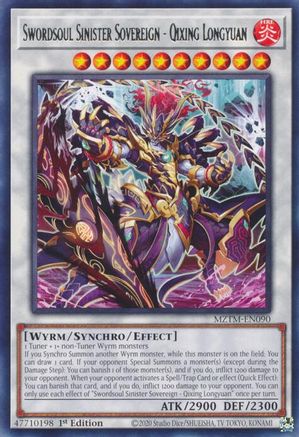 Swordsoul Sinister Sovereign - Qixing Longyuan (MZTM-EN090) - Rare - Maze of the Master
