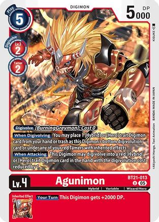 Agunimon (BT21-013)  Uncommon - World Convergence