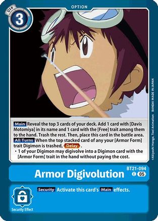 Armor Digivolution (BT21-094)  Common - World Convergence