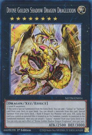 Divine Golden Shadow Dragon Dragluxion (CR) (MZTM-EN014) - Collector's Rare - Maze of the Master