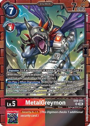 MetalGreymon (EX9-011) Foil Super Rare - Versus Monsters