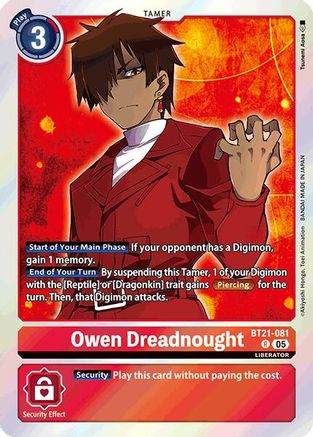 Owen Dreadnought (BT21-081) Foil Rare - World Convergence