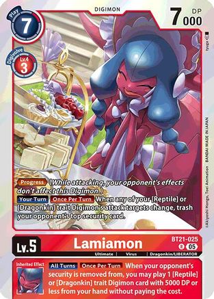 Lamiamon (BT21-025) Foil Rare - World Convergence