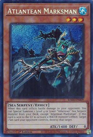 Atlantean Marksman (Secret Rare) (RA04-EN009) - Secret Rare - Quarter Century Stampede