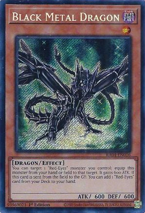 Black Metal Dragon (Secret Rare) (RA04-EN016) - Secret Rare - Quarter Century Stampede