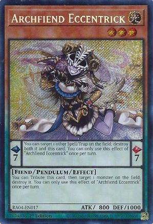 Archfiend Eccentrick (Secret Rare) (RA04-EN017) - Secret Rare - Quarter Century Stampede