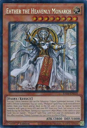 Ehther the Heavenly Monarch (Secret Rare) (RA04-EN018) - Secret Rare - Quarter Century Stampede