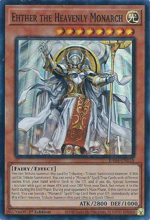 Ehther the Heavenly Monarch (RA04-EN018) - Super Rare - Quarter Century Stampede