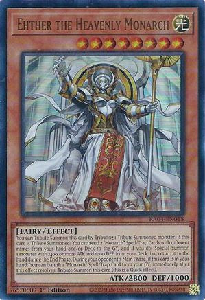 Ehther the Heavenly Monarch (UR) (RA04-EN018) - Ultra Rare - Quarter Century Stampede