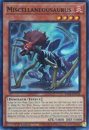 Miscellaneousaurus (RA04-EN022) - Super Rare - Quarter Century Stampede