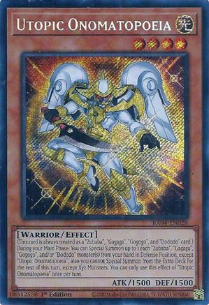 Utopic Onomatopoeia (Secret Rare) (RA04-EN028) - Secret Rare - Quarter Century Stampede