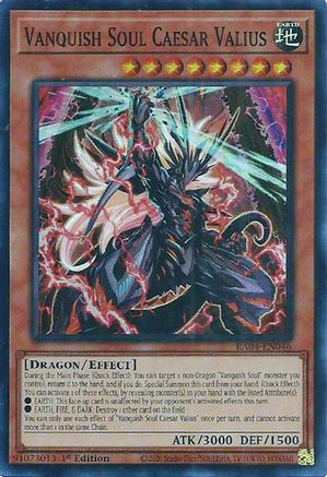 Vanquish Soul Caesar Valius (RA04-EN046) - Super Rare - Quarter Century Stampede