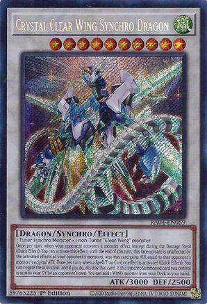 Crystal Clear Wing Synchro Dragon (Secret Rare) (RA04-EN059) - Secret Rare - Quarter Century Stampede