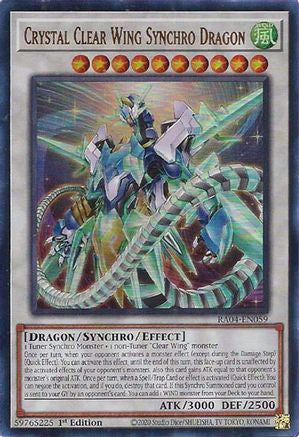 Crystal Clear Wing Synchro Dragon (UR) (RA04-EN059) - Ultra Rare - Quarter Century Stampede