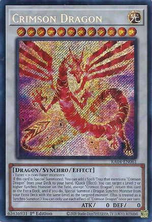 Crimson Dragon (Secret Rare) (RA04-EN061) - Secret Rare - Quarter Century Stampede