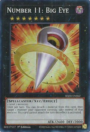 Number 11: Big Eye (RA04-EN062) - Super Rare - Quarter Century Stampede
