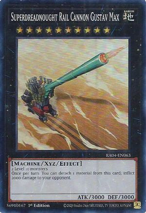 Superdreadnought Rail Cannon Gustav Max (RA04-EN063) - Super Rare - Quarter Century Stampede