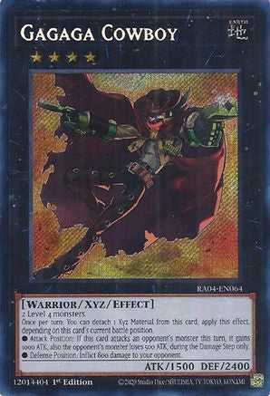 Gagaga Cowboy (Secret Rare) (RA04-EN064) - Secret Rare - Quarter Century Stampede