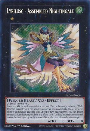 Lyrilusc - Assembled Nightingale (Secret Rare) (RA04-EN069) - Secret Rare - Quarter Century Stampede