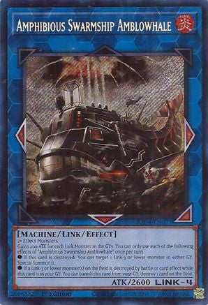 Amphibious Swarmship Amblowhale (Secret Rare) (RA04-EN077) - Secret Rare - Quarter Century Stampede