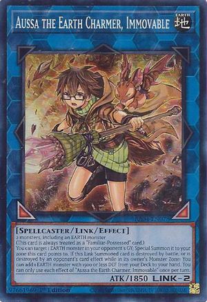 Aussa the Earth Charmer, Immovable (RA04-EN078) - Super Rare - Quarter Century Stampede
