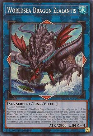 Worldsea Dragon Zealantis (RA04-EN082) - Super Rare - Quarter Century Stampede