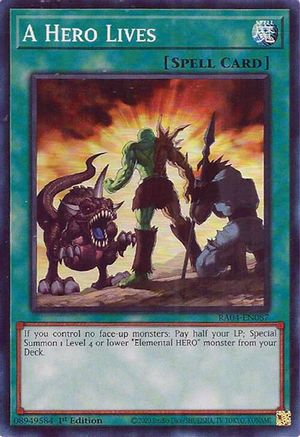 A Hero Lives (RA04-EN087) - Super Rare - Quarter Century Stampede