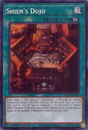 Shien's Dojo (Secret Rare) (RA04-EN088) - Secret Rare - Quarter Century Stampede