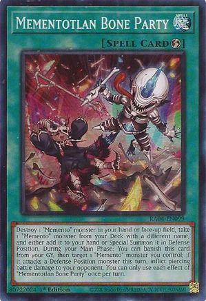 Mementotlan Bone Party (RA04-EN099) - Super Rare - Quarter Century Stampede