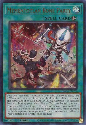 Mementotlan Bone Party (UR) (RA04-EN099) - Ultra Rare - Quarter Century Stampede