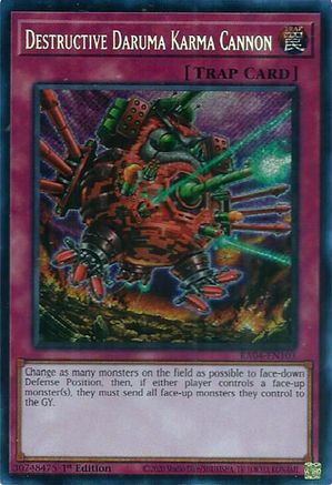 Destructive Daruma Karma Cannon (Secret Rare) (RA04-EN103) - Secret Rare - Quarter Century Stampede